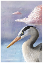 Load image into Gallery viewer, Indigo Dawn (Great Blue Heron) Print